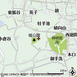 植公園周辺の地図