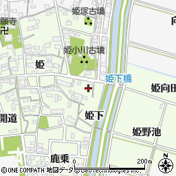 愛知県安城市姫小川町姫26-10周辺の地図