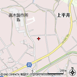 愛知県新城市上平井西石キシ周辺の地図
