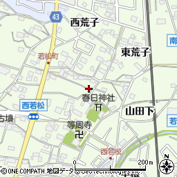 愛知県岡崎市若松町北之切周辺の地図