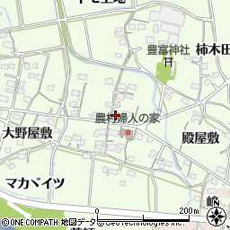 愛知県岡崎市牧平町中屋敷周辺の地図