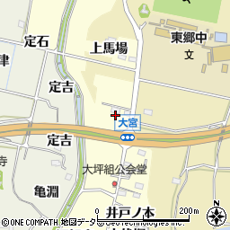愛知県新城市大宮下馬場周辺の地図