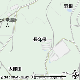 愛知県新城市有海長久保周辺の地図