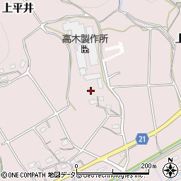 愛知県新城市上平井（眞下）周辺の地図