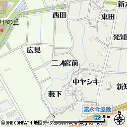 愛知県新城市富永二ノ宮前周辺の地図