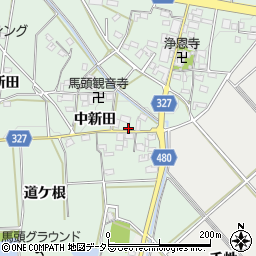 愛知県岡崎市美合町中新田46周辺の地図