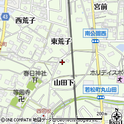 愛知県岡崎市若松町山田下23周辺の地図