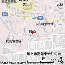 京都府宇治市五ケ庄（野添）周辺の地図