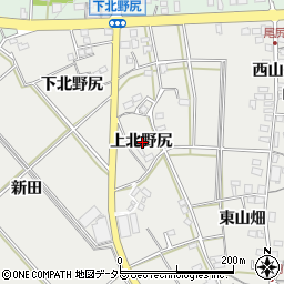 愛知県岡崎市竜泉寺町上北野尻周辺の地図