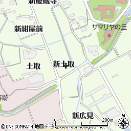 愛知県新城市矢部新土取周辺の地図