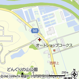 兵庫県三田市西野上584周辺の地図