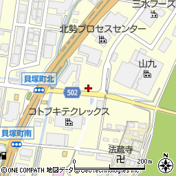 株式会社カナモト　四日市営業所周辺の地図