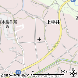 愛知県新城市上平井石キシ周辺の地図