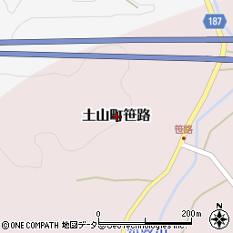 滋賀県甲賀市土山町笹路周辺の地図