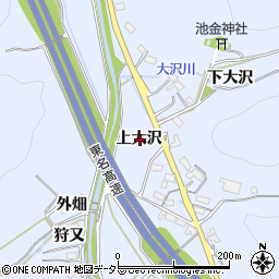 愛知県岡崎市池金町上大沢周辺の地図