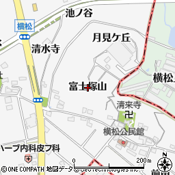 愛知県知多郡阿久比町横松富士塚山周辺の地図