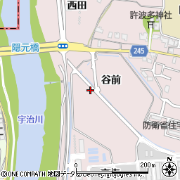 京都府宇治市五ケ庄谷前周辺の地図