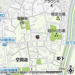 愛知県安城市姫小川町姫周辺の地図