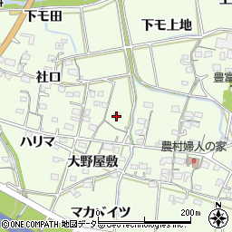 愛知県岡崎市牧平町大野屋敷30周辺の地図