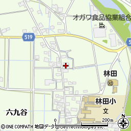 兵庫県姫路市林田町六九谷周辺の地図