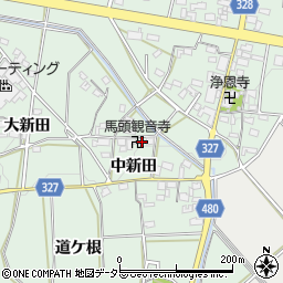 愛知県岡崎市美合町中新田44周辺の地図