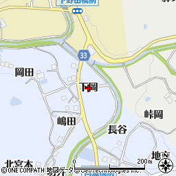 兵庫県宝塚市大原野（下岡）周辺の地図