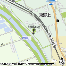 兵庫県三田市東野上517周辺の地図