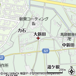 愛知県岡崎市美合町大新田周辺の地図
