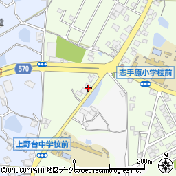 兵庫県三田市志手原1076周辺の地図