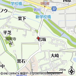 愛知県岡崎市牧平町岩坂周辺の地図