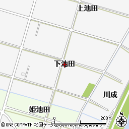 愛知県安城市東町下池田周辺の地図