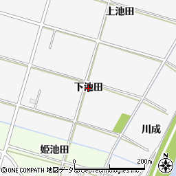 愛知県安城市東町（下池田）周辺の地図