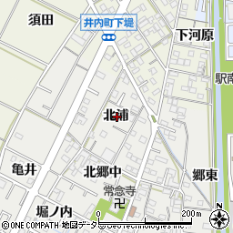 愛知県岡崎市野畑町北浦周辺の地図