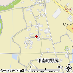 滋賀県甲賀市甲南町野尻周辺の地図