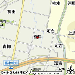 愛知県新城市富永（高津）周辺の地図