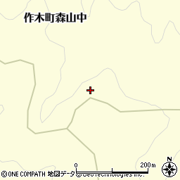 広島県三次市作木町森山中117周辺の地図