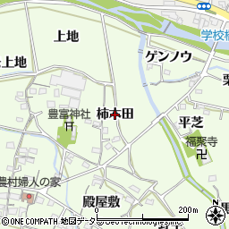 愛知県岡崎市牧平町（柿木田）周辺の地図