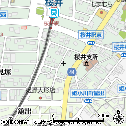 愛知県安城市桜井町大役田周辺の地図