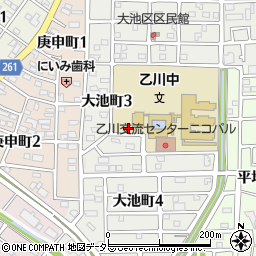 愛知県半田市大池町周辺の地図