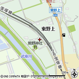 兵庫県三田市東野上527周辺の地図