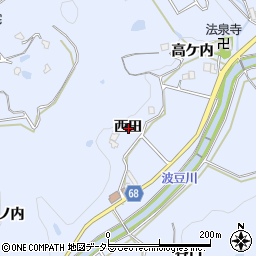 兵庫県宝塚市大原野西田周辺の地図