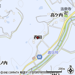 兵庫県宝塚市大原野（西田）周辺の地図