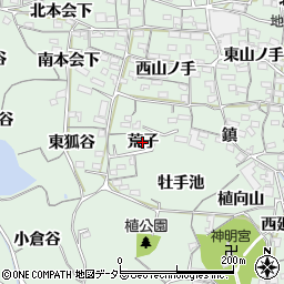 愛知県阿久比町（知多郡）植大（荒子）周辺の地図