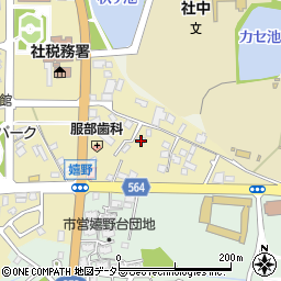 兵庫県加東市社90周辺の地図