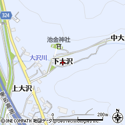 愛知県岡崎市池金町下大沢周辺の地図