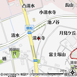 愛知県阿久比町（知多郡）横松（清水寺）周辺の地図