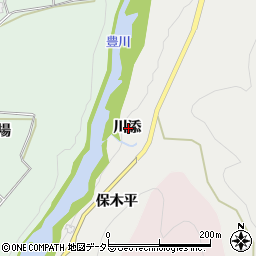 愛知県新城市乗本川添周辺の地図