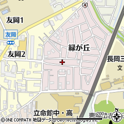 京都府長岡京市緑が丘24周辺の地図