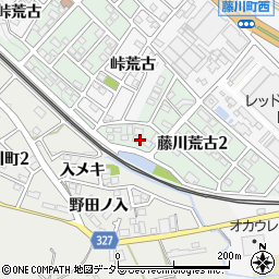愛知県岡崎市藤川荒古周辺の地図