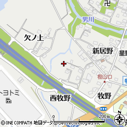 愛知県岡崎市樫山町新居野20周辺の地図
